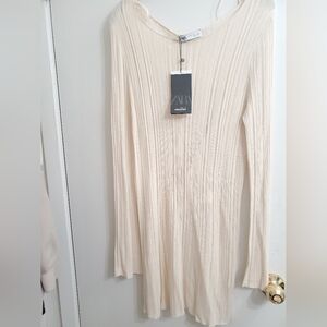 Zara Dress Cream Color SizeL